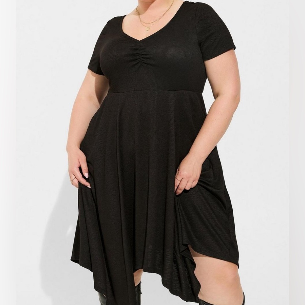 Torrid midi rib knit skater dress